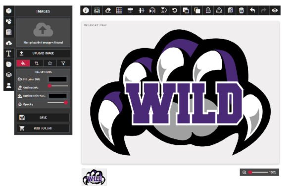 wildcat paw design product image